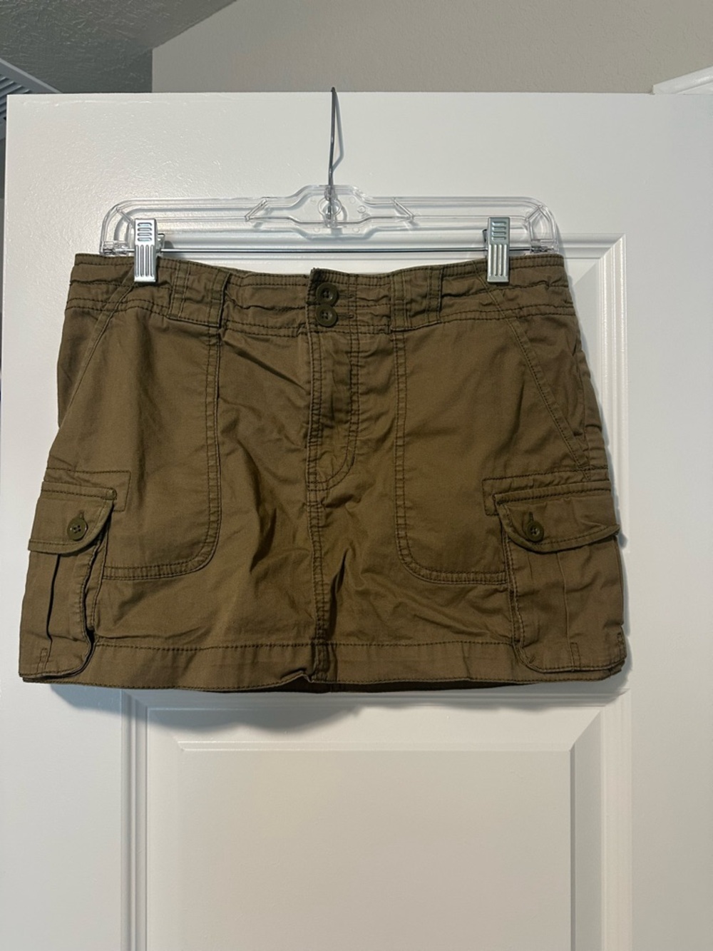 Abercrombie & Fitch Olive Utility Mini Skirt